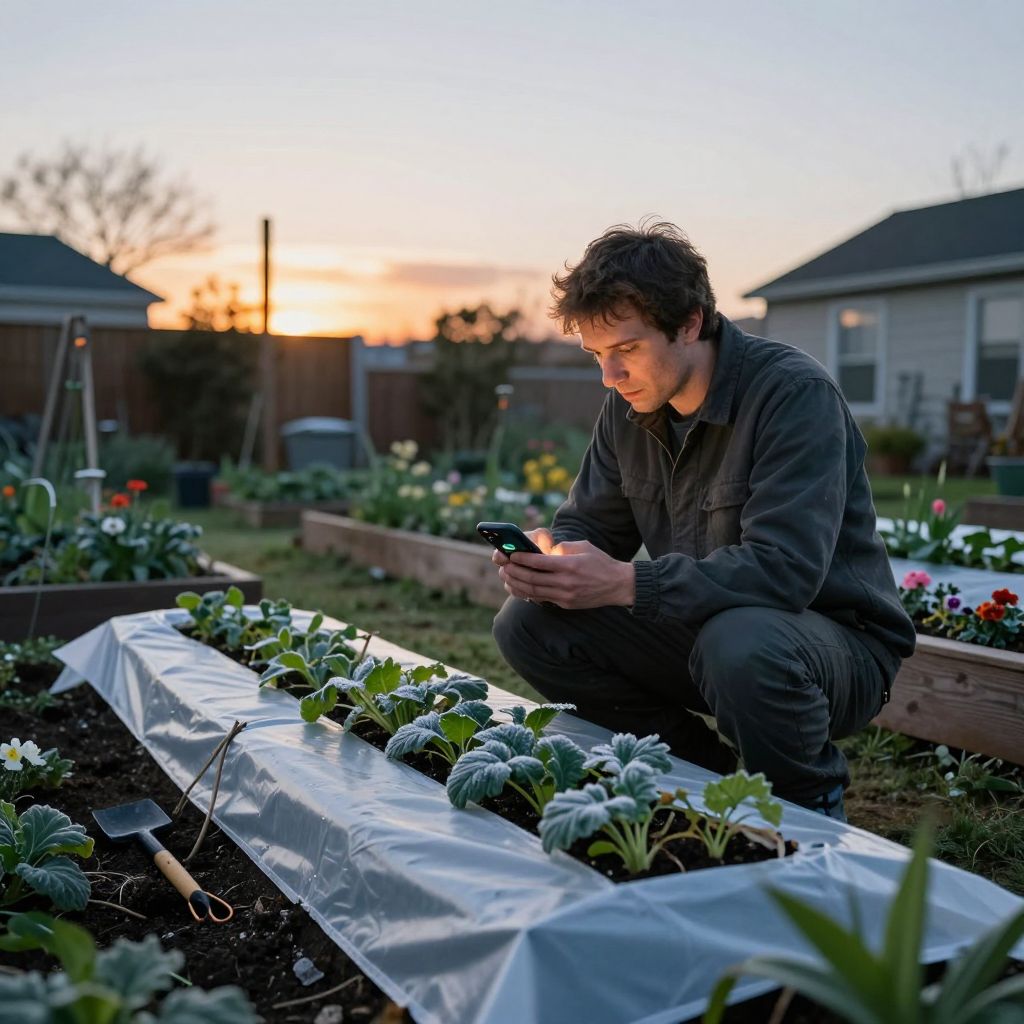 Gardeners check weather forecasts to prepare for frost.