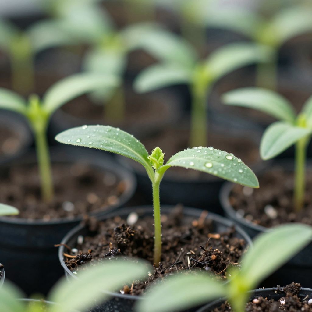 Seedling tray placed in a warm, stable location away from drafts.