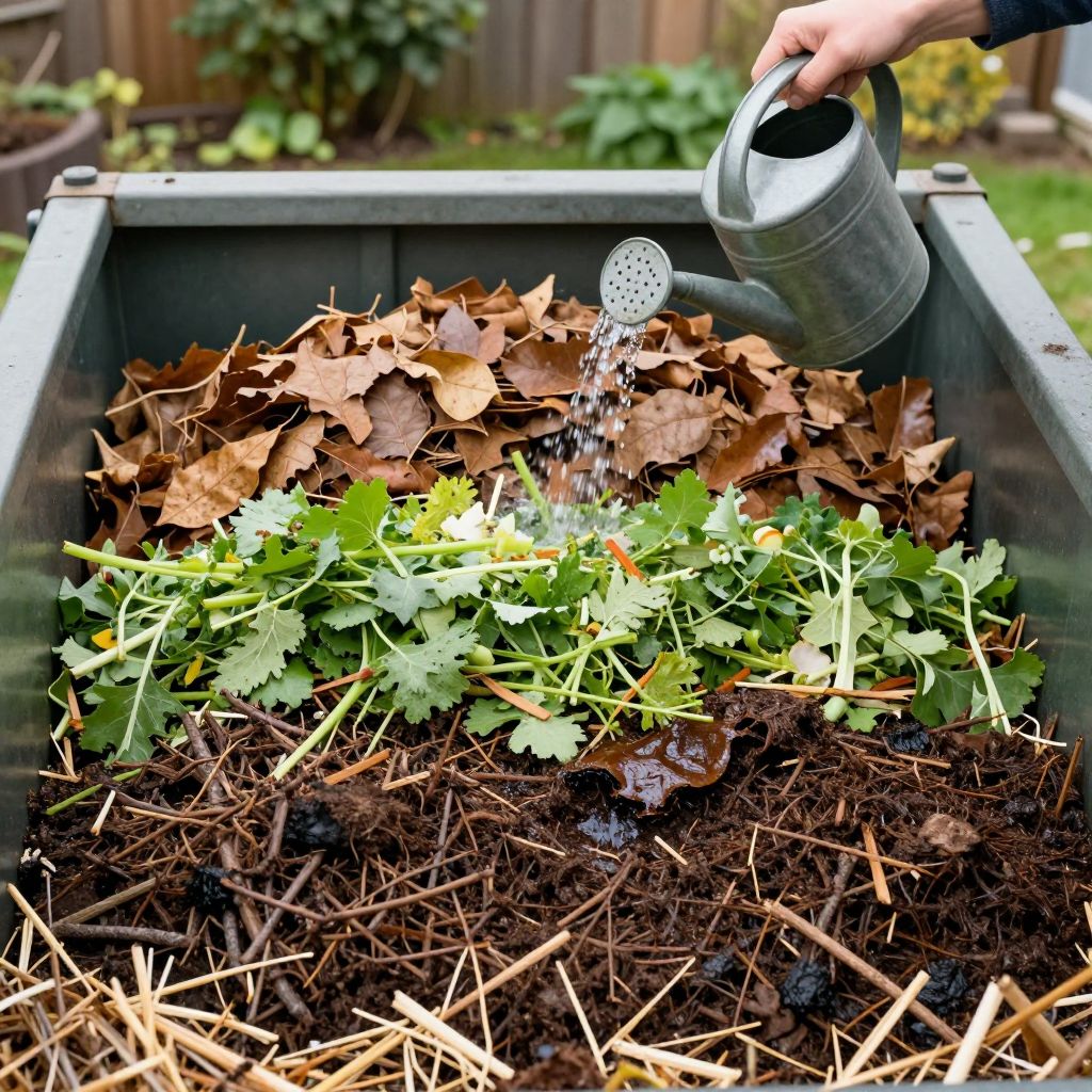 Layering compost ingredients in the right order