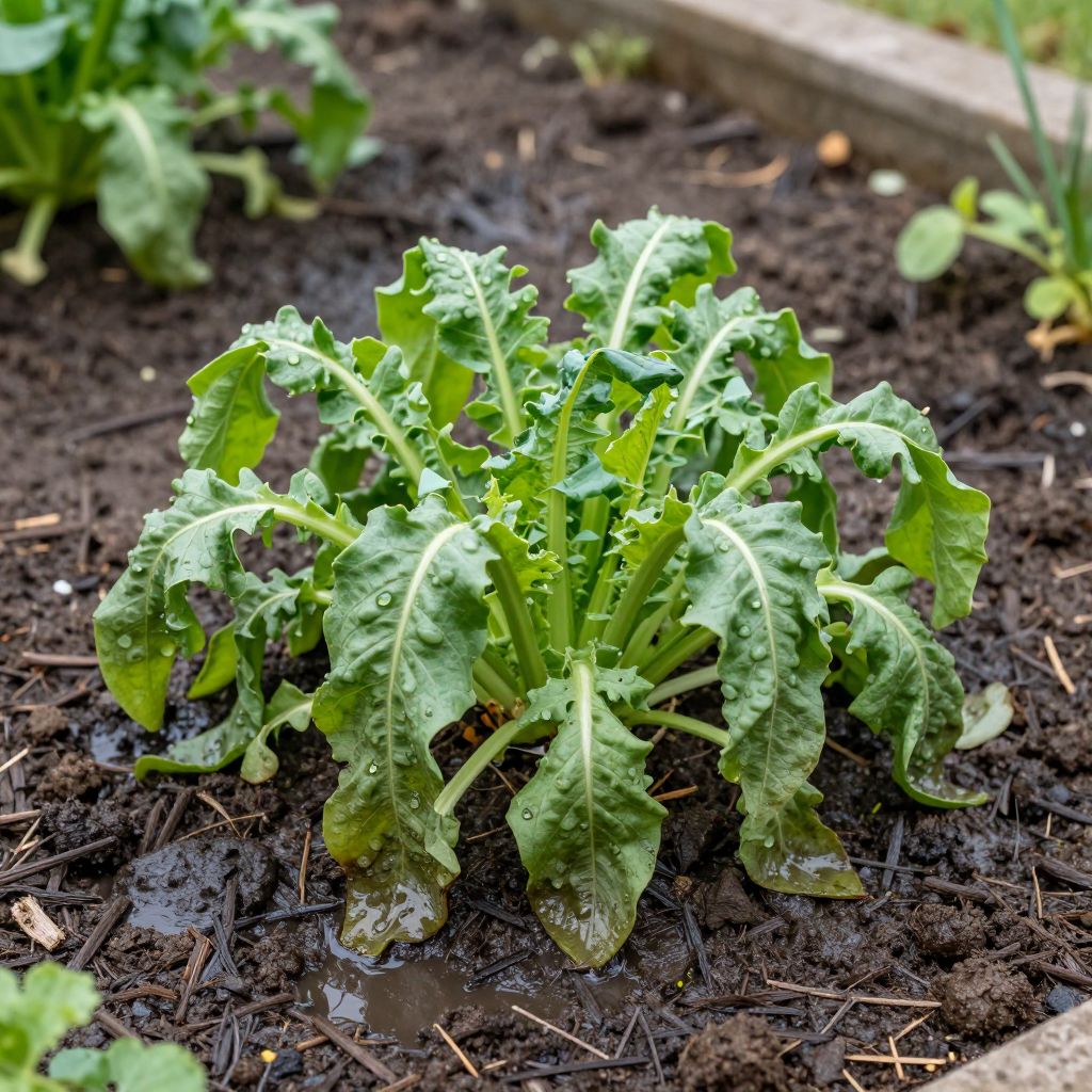 Drooping plants in wet soil from overwatering