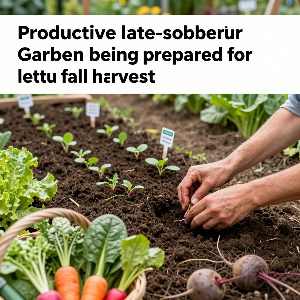 Planting fall crops like radishes and spinach in late summer soil