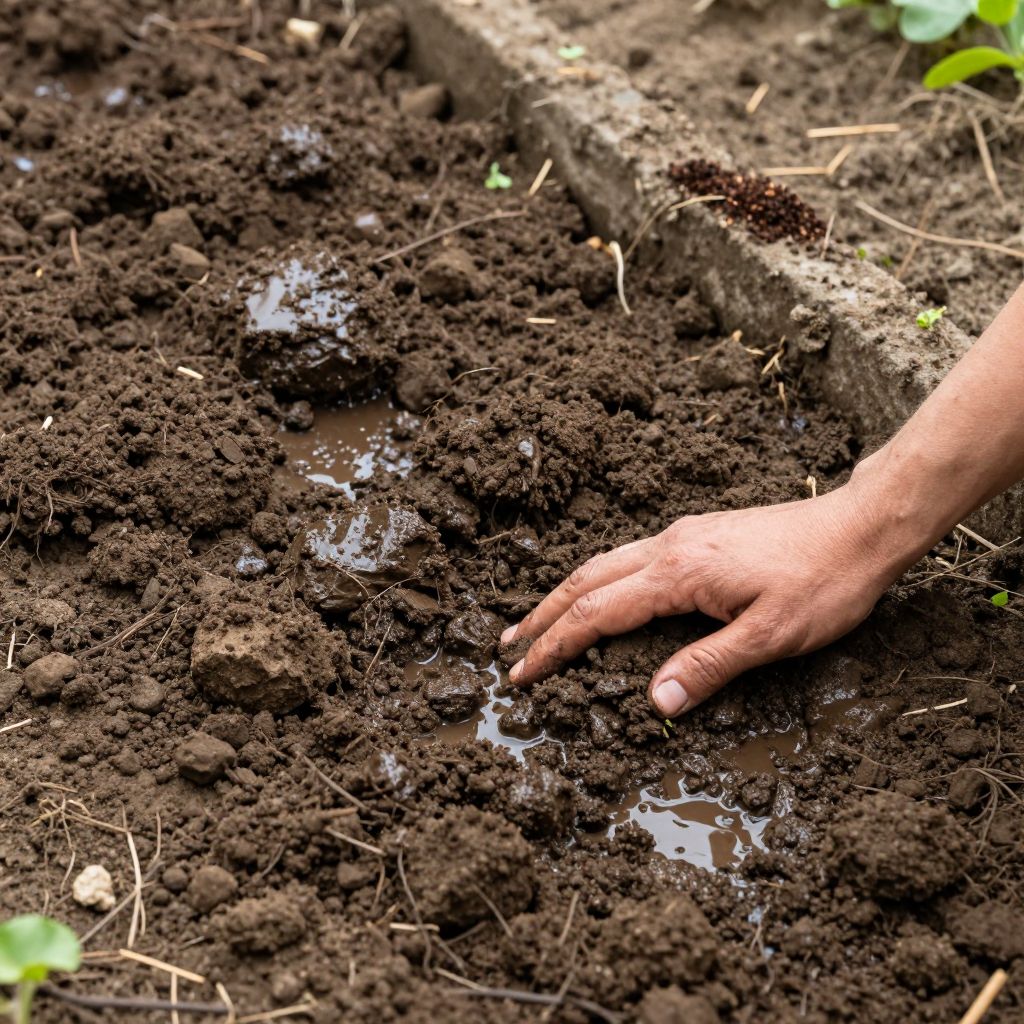 Compacted soil structure threatens root health